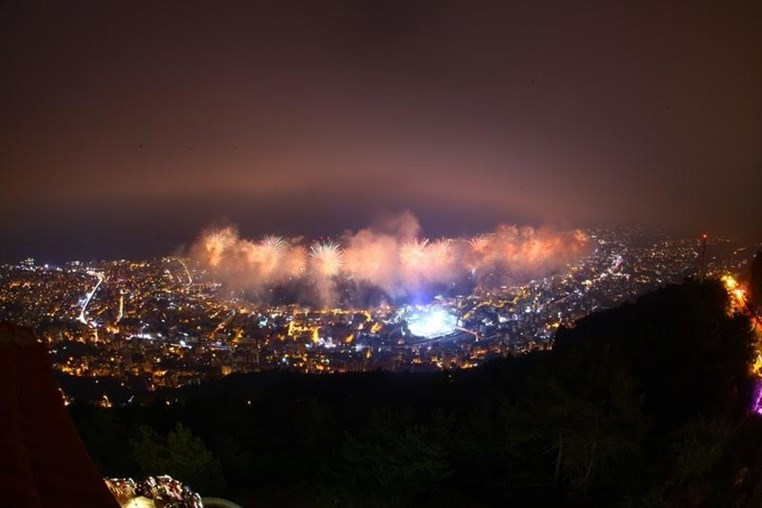 Jounieh Festival Fireworks from Bay Lodge